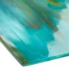 Mississipi River Glass 5014 S Turquoise bleu blanc jaune opaque