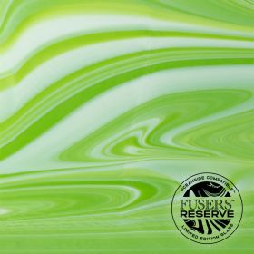 Oceanside Fusers Reserve 81 Olivewing Butterfly Vert opalescent COE96