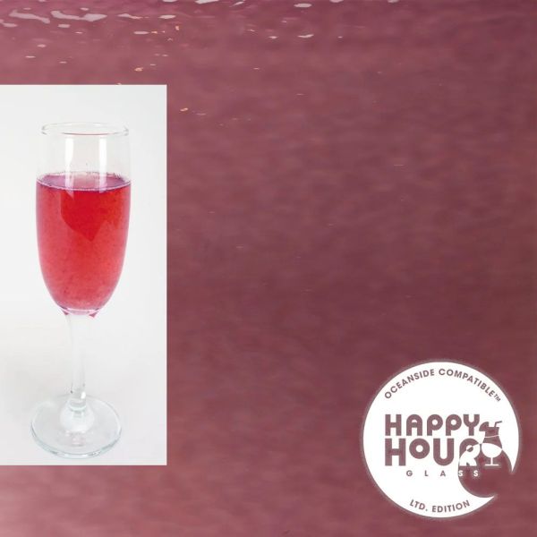 Oceanside Happy Hour Chambord Royal Pourpre waterglass